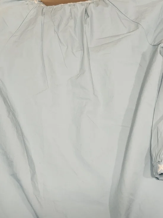 Wonderly Mint Boho Peasant Top - White Floral Embroidery & Tassels Large - Picture 9 of 16